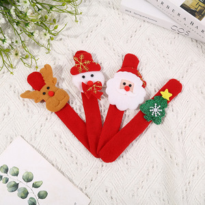 New Style <b>Kids</b> Christmas Tree Slap Bracelets Party Children's Toys Hand <b>Rings</b> Christmas Decorations Bracelet - Product Image 2