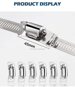 Heavy-Duty <span class=keywords><strong>4</strong></span> inch duy nhất tai dây Ống kẹp Clip Mỹ loại DIY Worm mùa xuân Bolt 304 thép không gỉ SS kim loại Ống kẹp - Product Image 5
