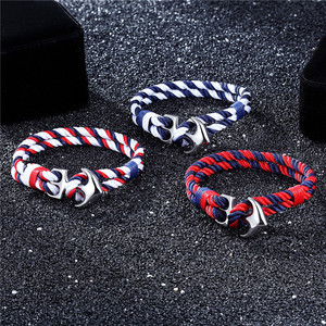 Silver Plated Anchor Hemp <b>Rope</b> <b>Bracelet</b> Unisex Adjustable Braided Classic Fashion Jewelry Gift For Men Women - Product Image 6