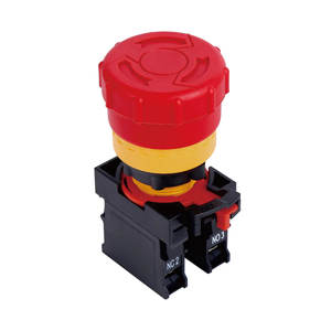 Interruptor de botón pulsador de parada de emergencia de aluminio y acero inoxidable de 22mm tipo NC IP67/65 Control de nivel 220V voltaje máximo 16/19mm - Product Image 5