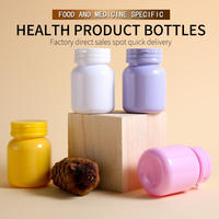 Nouvelles boîtes vides de 80 ml en plastique PET rose avec bouchon à vis pour emballage de capsules, impression sérigraphique, pour médicaments, pilules, compléments alimentaires, marque SanZhi