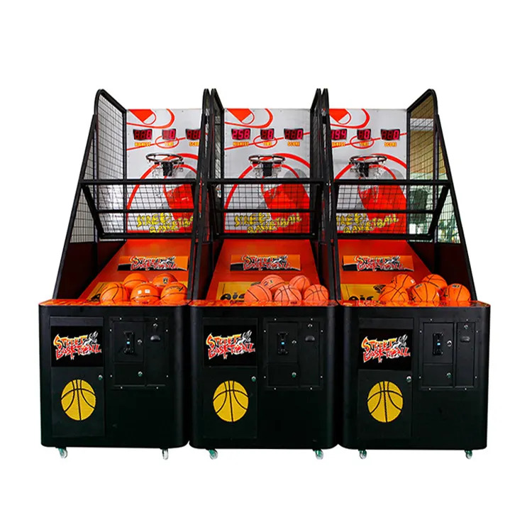 Machine électronique de jeu de tir de basket-ball d'arcade pliable commerciale, machine d'arcade de simulateur de tir de basket-ball