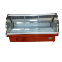 Vente directe d'usine de 1.5m de vitrine électrique Deli Vitrine de comptoir Équipement de réfrigération à porte en verre à température unique