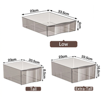 Organisateur de bureau sous le bureau en plastique A4, design japonais, avec roulettes, tiroirs multi-niveaux et rangement