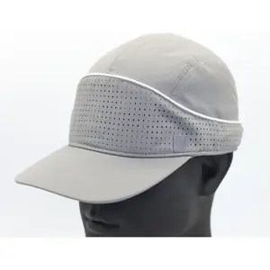 Logotipo personalizado ala curva sombrero de poliéster sin estructura al por mayor de secado rápido gorras deportivas de 6 paneles