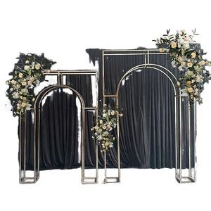 OUGE BC-080802 Soporte de Metal Dorado para Arco de Boda, Estilo Clásico, 5-6 pies x 7-8 pies, Desmontable, Decoración para Eventos de Boda, Flores - Product Image 3