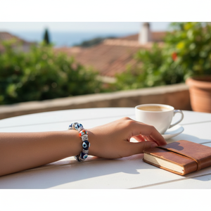 Mode perlée pour bracelet avec matière plastique de conception mauvais œil - Product Image 3