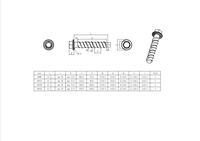 Carbon Steel Zinc Plated Self Tapping Concrete Screw Hex Washer Head Masonry Fixing Fastener