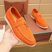 Chaussures décontractées pour hommes en cuir véritable, mocassins à enfiler, talon bas, respirantes, légères, antidérapantes, tendance