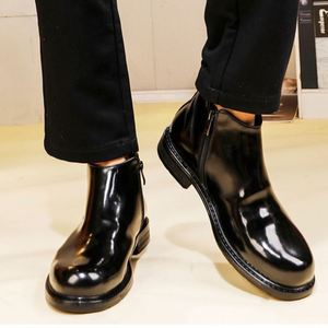 Men's British Style High Top New Ankle <b>Boots</b> Autumn amd Winter Outdoor Horse Leather Handmade <b>Boots</b> - Product Image 5