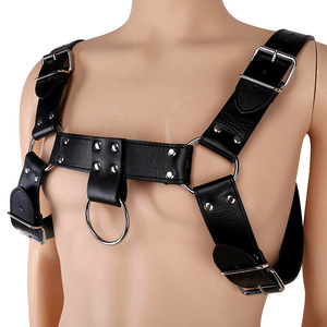 <span class=keywords><strong>Harness</strong></span> Kulit BDSM Punk Berkualitas Tinggi untuk Pria, Rompi Punk - Product Image 4