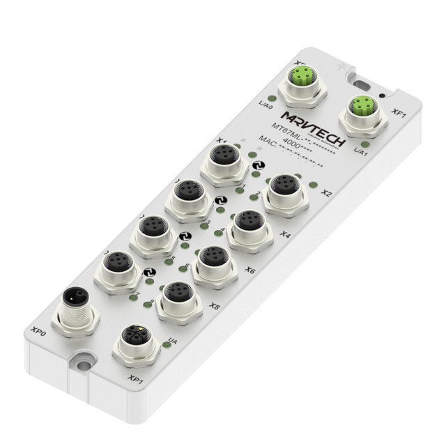 Marvtech Full Duplex IP67 protection M12 IO-LINK Master Module with 8 Class a Port