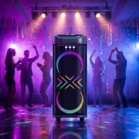 Altavoz de Karaoke Bluetooth con Micrófono, Altavoz para Fiestas al Aire Libre, Altavoz de Karaoke Dual de 10 Pulgadas con Micrófono y Bluetooth