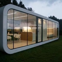 Maison conteneur 40 pieds, nouvelle conception, moderne, étanche, écologique, mobile, à assemblage rapide, modulaire, type Apple Cabin, pour usage en parc