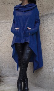 เสื้อฮู้ดดี้ผู้หญิงทรงยาวแบบลำลองสำหรับฤดูใบไม้ร่วง-ฤดูหนาวปี 2026 พร้อมกระเป๋าหน้า - Product Image 3