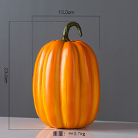 Citrouille mexicaine traditionnelle en résine pour les célébrations d'Halloween, pour la décoration de la maison, technique de sculpture, emballée dans une boîte