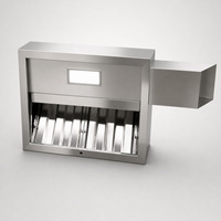 Hotte aspirante murale commerciale en acier inoxydable avec filtre à déflecteur pour cuisine, restaurant et hôtel