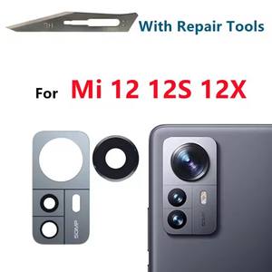 Nouveau pour <span class=keywords><strong>Xiaomi</strong></span> <span class=keywords><strong>Mi</strong></span> 12 12X 12S – Pièce de rechange pour objectif de caméra arrière en verre avec autocollant adhésif 2201123G 2201123C - Product Image 5