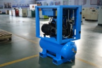 Compresseur d'air à vis lubrifié intégré monophasé portable FGMI 5,5 kW 7,5 CV 8 bars 220 V 50 Hz avec moteur et réservoir d'air de 60 L
