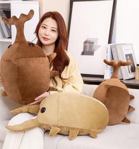 Nouvel oreiller en peluche en forme de <span class=keywords><strong>rhinocéros</strong></span> brun de dessin animé, jouet insecte doux et rembourré, coussin à câliner pour la décoration de chambre - Product Image 5