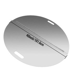 Campana para Chimenea Redonda de 40 Pulgadas, Campana Plegable de Acero Inoxidable 304, Cubierta para Chimenea - Product Image 3