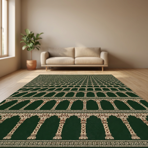 Muslim <b>Prayer</b> <b>Mat</b> Machine Made Medium Pile Rectangle Geometric Pattern Non-Slip Polypropylene Islamic Soft Portable Foldable - Product Image 2