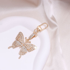 Llavero de Mariposa de Cristal Colorido en Oferta, Llavero Creativo de Acero Inoxidable con Diamantes para Bolsos de Mujer - Product Image 3