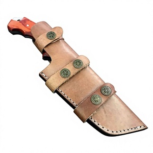 Couteaux de chasse faits à la main en acier carbone avec manche en bois et étui en cuir pour la chasse, le camping et les activités de plein air - Product Image 6