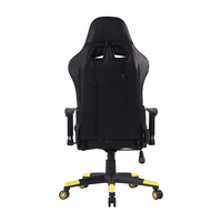 Chaise de jeu extrême à dossier haut, structure rouge et jaune, pour enfants, avec éclairage Led
