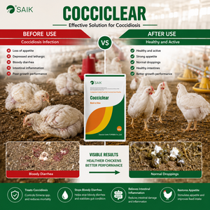 SAIK Cocciclear, Golosinas para Animales, Vitaminas y Electrolitos, Previene la Coccidiosis, Detiene la Diarrea Sangrienta, Alivia los Problemas Intestinales - Product Image 2
