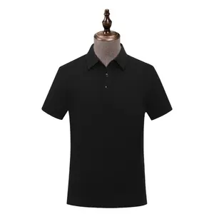 Atacado Design Personalizado Alta Qualidade Plain Mens Golf Lapel Polo Shirt para Homens Esportes Casual Smart Bordado