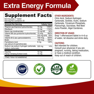 แท็บเล็ตปล่อยวิตามินบีจากธรรมชาติแท็บเล็ตให้พลังงานทันทีวิตามินบีจากโสมทอรีน - Product Image 4