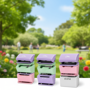 เครื่องเจาะกระดาษเออร์ปสล์ 6 มม. 80 มม. 12 แผ่น A4 สีม่วงอ่อน สีเขียว สีชมพู คละสี สำหรับใช้ในสำนักงานโรงเรียน - Product Image 3