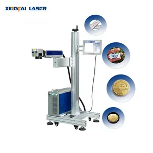 Vliegende Raycus 30W Fiber Vliegende Markering Machine Voor Graveren Pvc Buizen/Lagers Metalen Plasti