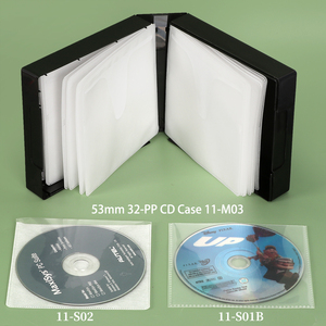 SUNSHING OEM ODM CD/DVD Wallet PP Poly <b>Binder</b> Sleeve Clear 8 10 12 24 Discs Audio Book Cases Black DVD Game Case Storage <b>Binder</b> - Product Image 3