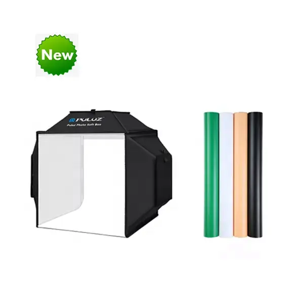 PULUZ Camera Photo Lightbox Softbox Studio Light Box Lighting Soft Box Photography Light Box With 4 Color Backdrops