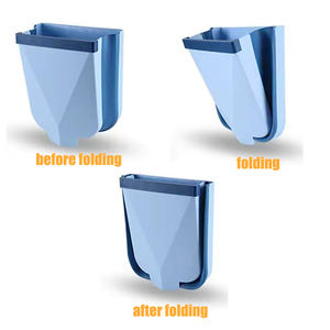 Bote de <span class=keywords><strong>basura</strong></span> de cocina colgante montado en la pared, <span class=keywords><strong>cubo</strong></span> de <span class=keywords><strong>basura</strong></span> de plástico pequeño para colgar plegable para gabinete - Product Image 5