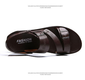 Beach Shoes Cross-Border New Summer Men's Genuine Leather Upper Rubber Outsole Slip Resistant Breathable Sandals - Product Image 4