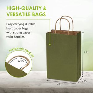 Gift Small Kraft Shopping <b>Bags</b> with Handles <b>Craft</b> Paper Tote <b>Bags</b> Boutique Retail Wedding Guests Grocery Birthday Paper <b>Bag</b> - Product Image 6