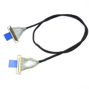Benutzer definierte 30-polige I-PEX 20453-330T-13 Stecker edp Lvds Kabel baugruppe 4 Kanäle Überwachungs kamera kabel