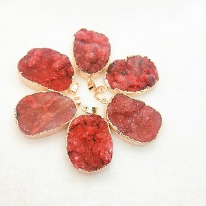 A064 luxyr nouveau <span class=keywords><strong>collier</strong></span> en pierre druzy drusy, chaîne plaquée <span class=keywords><strong>or</strong></span>, pendentif en cristal, <span class=keywords><strong>collier</strong></span> de pierres précieuses pour femmes et hommes - Product Image 4