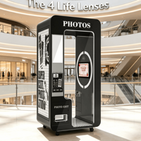 Cabina de Fotos Todo en Uno, Equipo de Servicio Comercial, Carcasa para Cabina de Fotos, Artículos para Fiestas, Control Remoto Inteligente, Personalizable, Funciona con Monedas