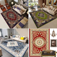 Tapis de salon en velours cristal floral, doux, confortable, antidérapant, pour villa, appartement, ornement d'intérieur