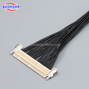 SCONDAR 1.0mm Pitch Custom Wire Harness Kompatibel dengan Konektor JAE FI-X Sambungan Sinyal Diferensial Kabel Data Kecepatan Tinggi - Product Image 1