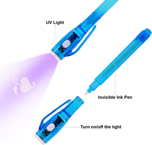 Bolígrafo de <span class=keywords><strong>tinta</strong></span> <span class=keywords><strong>invisible</strong></span> con marcador mágico de luz UV para mensajes secretos y bolsas de golosinas de Halloween para niños - Product Image 4