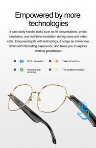W100B Lunettes intelligentes 2025 IP67 Étanche AI Traducteur HD Haut-parleurs Appels mains libres BT Audio Lunettes Smart Wearable Headset - Product Image 3