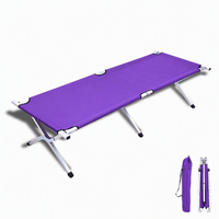 Lit pliant portable et léger en acier Oxford moderne pour le bureau, l'extérieur, les voyages, le camping et la sieste