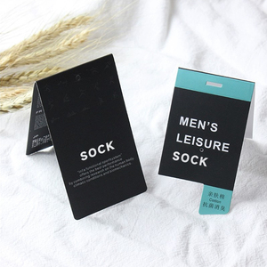 Alta Qualidade Luxo <span class=keywords><strong>Custom</strong></span> <span class=keywords><strong>Socks</strong></span> Wrap <span class=keywords><strong>Label</strong></span> Header Card Atacado Meias De Papel Dobrado Papelão Impresso Pendurar Tags Embalagem Sock - Product Image 1