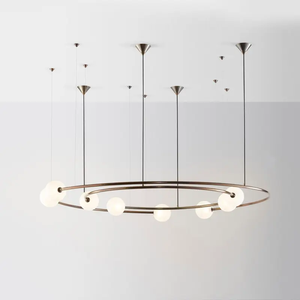 Araña de <span class=keywords><strong>asteroide</strong></span> de cristal creativa posmoderna nórdica, luces LED para sala de estar, dormitorio, estudio, modelo de habitación, Hotel - Product Image 5