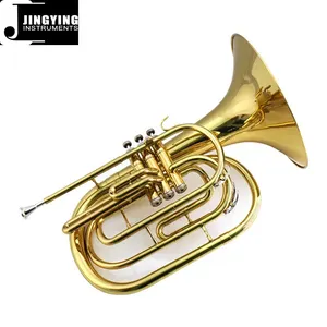Trompa Francesa Profesional <span class=keywords><strong>de</strong></span> Marcha Jingying Music 2023, Instrumento <span class=keywords><strong>de</strong></span> Viento <span class=keywords><strong>de</strong></span> Latón, Cuerpo <span class=keywords><strong>de</strong></span> Latón Especial, Pistón <span class=keywords><strong>de</strong></span> Cobre Blanco Niquelado - Product Image 1